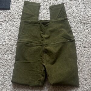 Deep Olive Green Spacedye Caught in the Midi High Waist Leggings